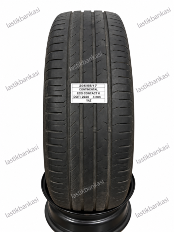 Continental 205/55R17 EcoContact 6  2. El Yaz Lastiği (2020) – 4 mm