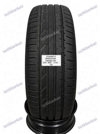 Bridgestone  215/55R17 Turanza T001 2. El Yaz Lastiği (2020) – 4 mm
