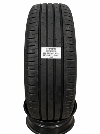 Continental 215/55R17  EcoContact 5 Jelli (ContiSeal) 2. El Yaz Lastiği (2021) – 5 mm