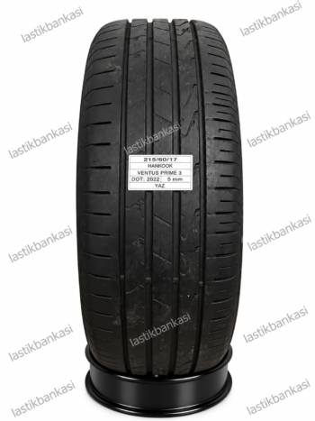 Hankook 215/60R17 Ventus Prime 3  2. El Yaz Lastiği (2022) – 5 mm